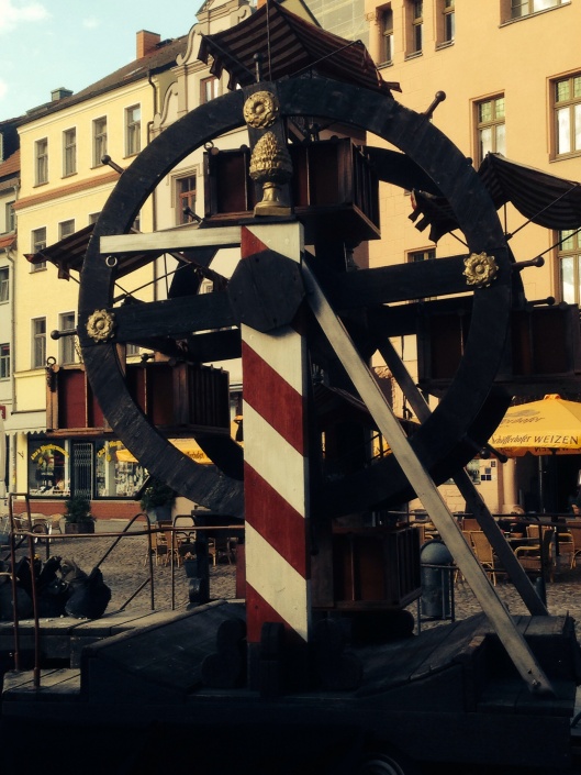 Medieval Ferris wheel in Wittenberg